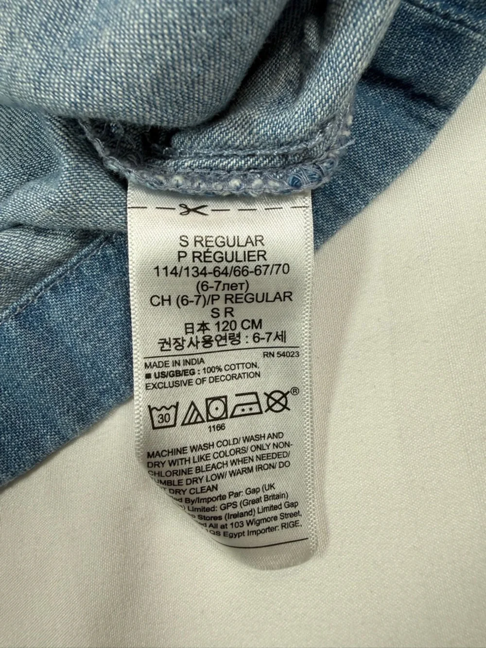 GAP Denim Girls 6-7 Embroidered Chambray Dress‎ Floral Boho Summer Cottagecore
